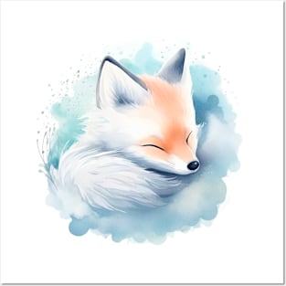 Snow fox Posters and Art